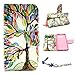 For Galaxy S6 , ivencase [Tree and Leaf] Magnetic Wallet PU Leather [Closure] Stand Flip Protective Case Cover for Samsung Galaxy S6 SM-G920 + One "ivencase " Anti-dust Plug Stopper