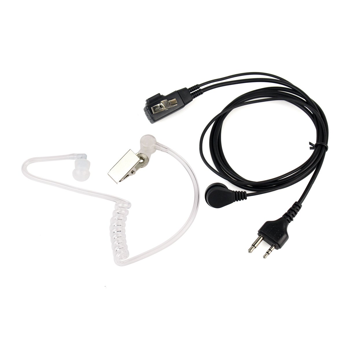 Retevis Cuffie Walkie Talkie 2 Pin Auricolare Compatibile con Ricetrasmittente Midland G7 Pro G6 G9 G12 M24 GXT250 GXT550 GXT650 LXT80 LXT112 Alan39 (5 Pezzi)