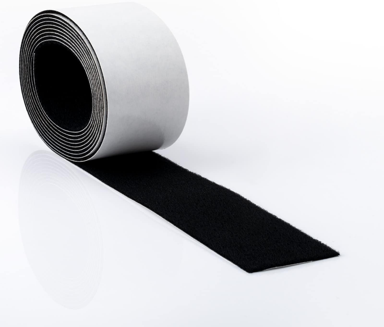 FOSHIO Micro Fiber Felt for Squeegee Edge Wrapping 2 Meters Length - Black Felt to Cover The Edges of Hard Card Squeegees