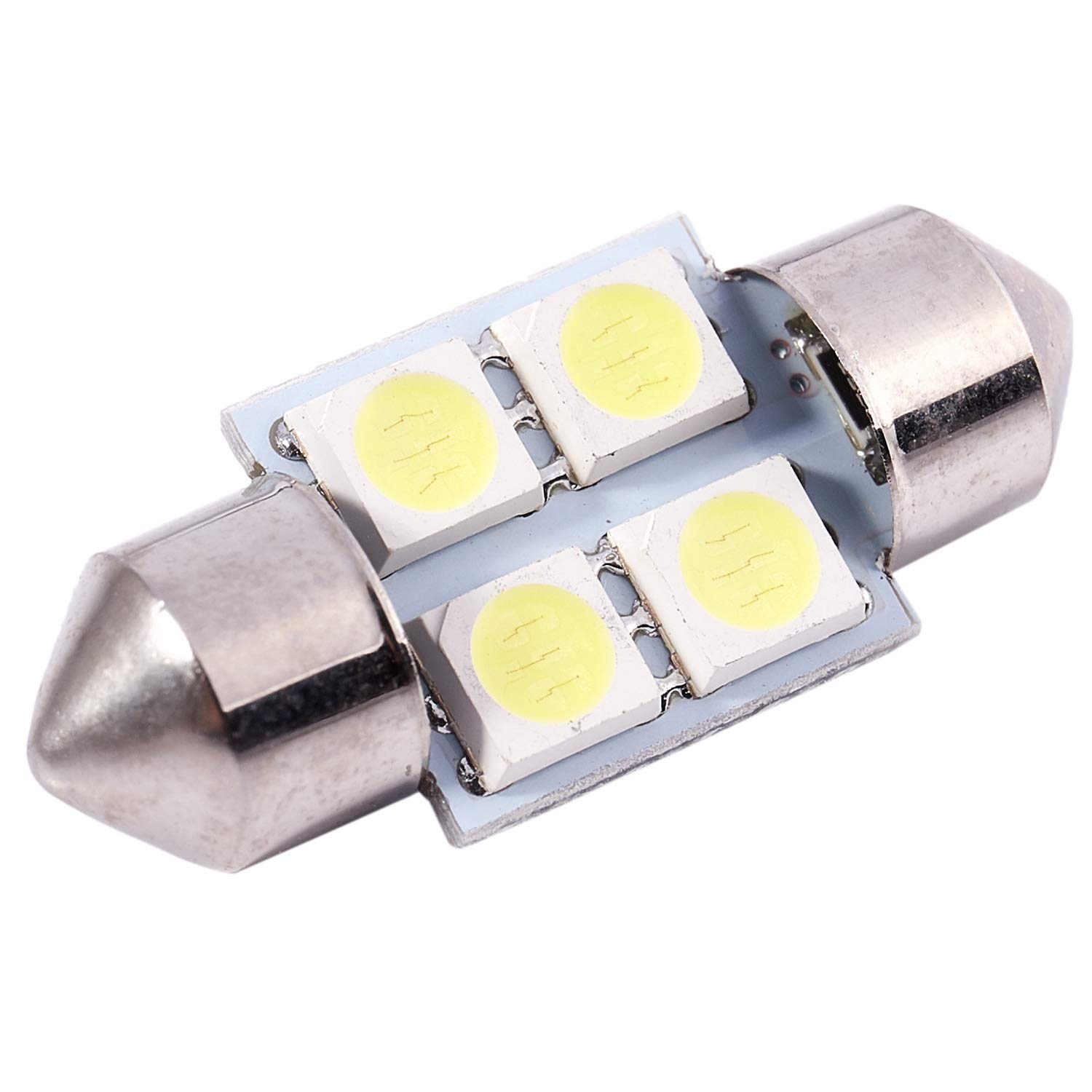2 Luces LED Para Coche Interior - 12V, SMD 5050, 31 Mm, Blanco, Para Techo, Puertas O Maletero