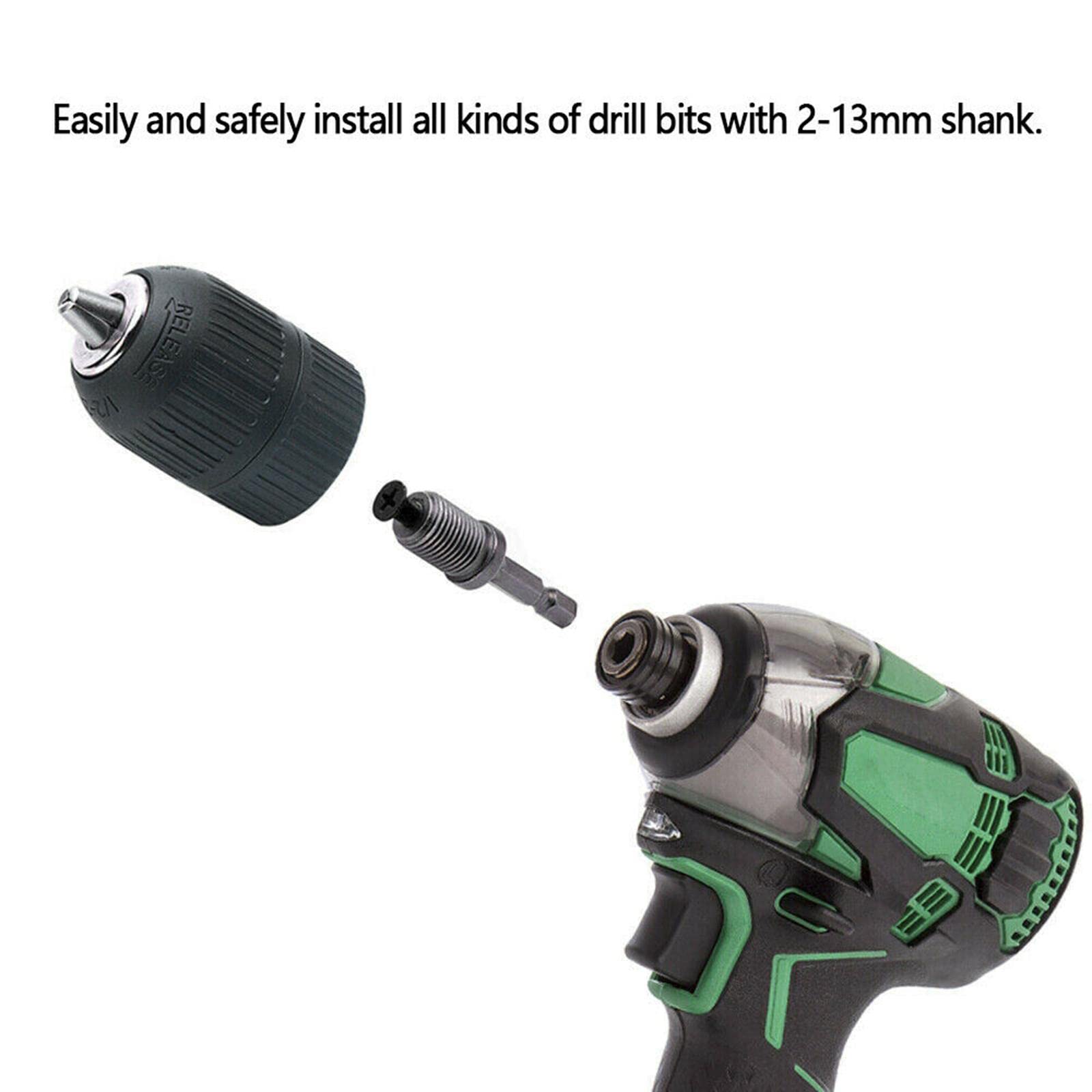 5 zestaw 3 szczękowy uchwyt wiertarski SDS Plus Hex Shank Quick Change Connector Converter 10mm 4 szt./zestaw