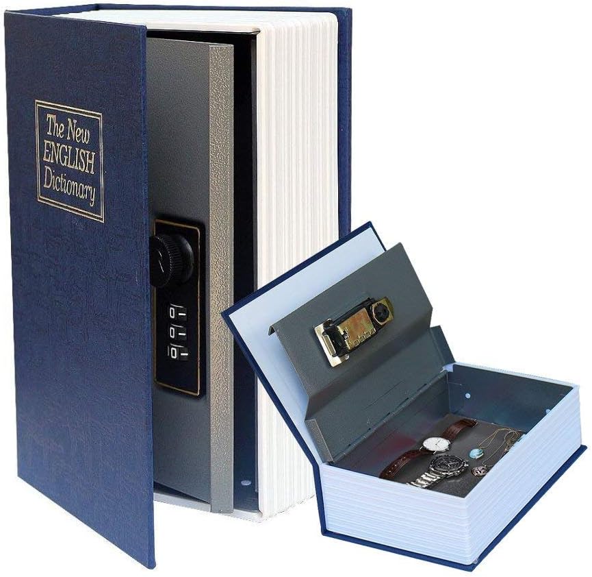 Feadem Combination Lock, Dictionary Hidden Book, Portable