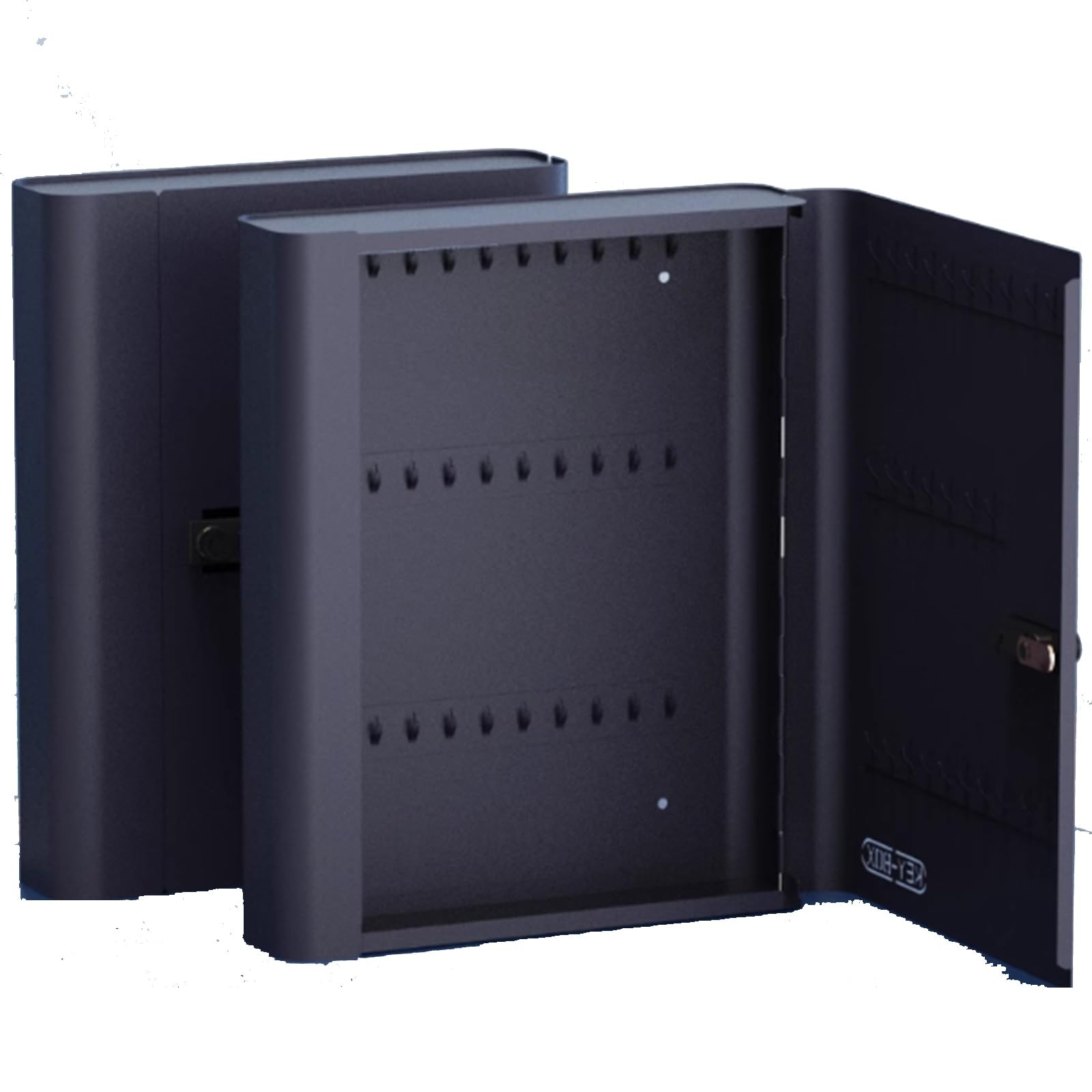 Armoire à Clés avec Code, Placard Murale pour Rangement de 48 Clefs, Installation Facile Fixation Mural, avec Crochets et Etiquettes de Porte-clés(Dark Gray)