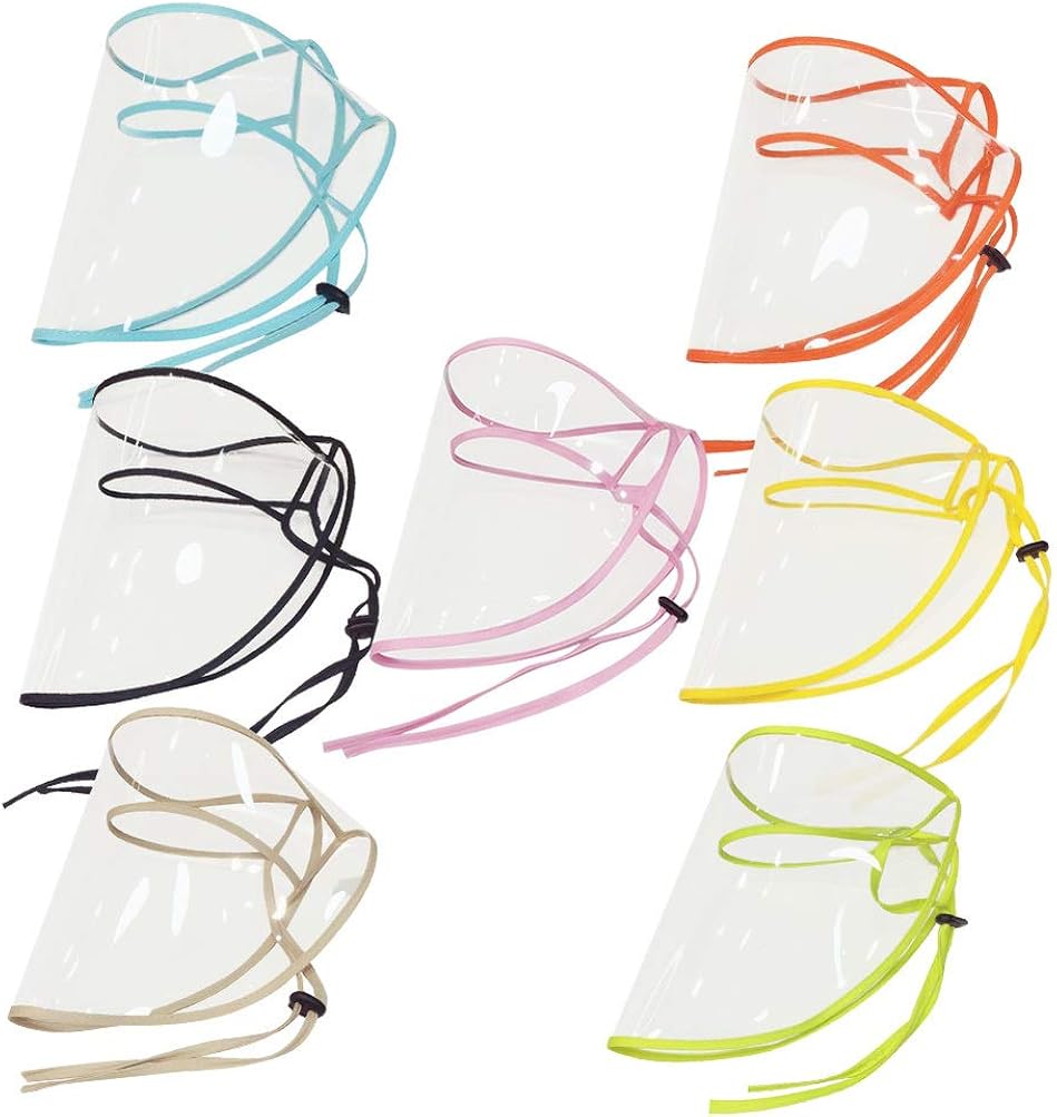 PRETYZOOM 7 Piezas de Careta de Seguridad Clara Careta Completa Anti Salpicadura Anti Niebla Visera Protectora Facial Protección de Ojos para Médicos Hospitales Trabajos Médicos Al Aire Libre