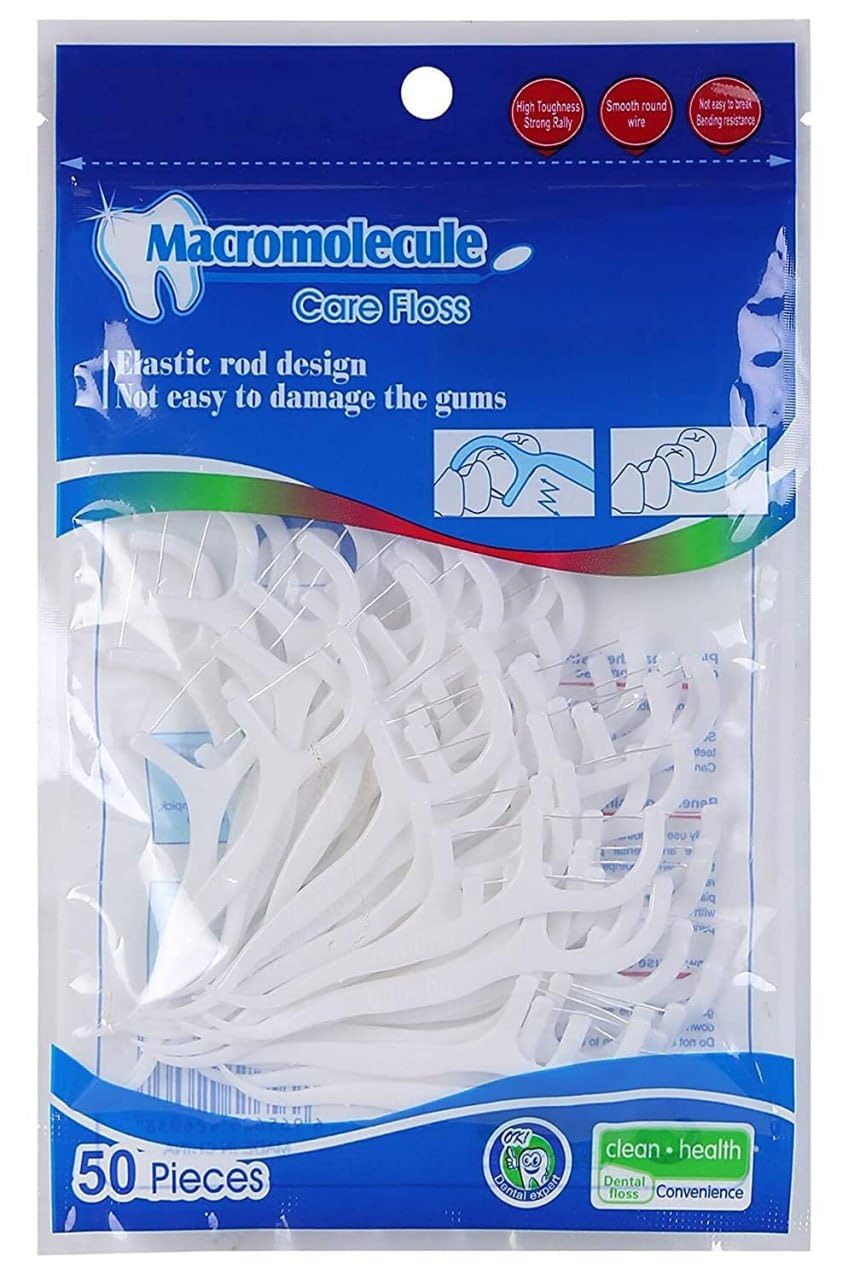 CR ENTERPRISE Dental Floss Picks for Tooth Cleaning Fresh Dental Floss Toothpick Cleaners, Oral Care Teeth Flossing, for Fresh and Healthy Gums (50 pieces, White)-image-13