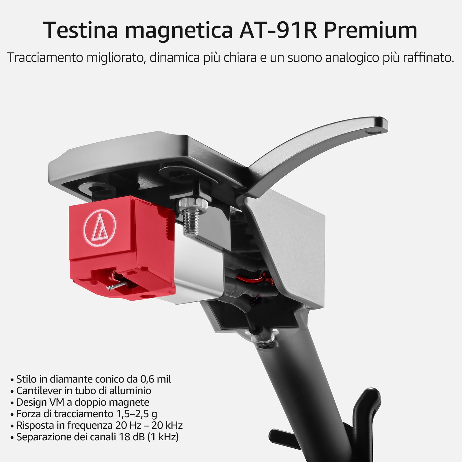 STACK STONE SS08 x Jamo Giradischi Vinili, Giradischi con Altoparlanti Hi-Fi Camera Acustica Ampia, Bluetooth 5.3 Streaming, Anti-Vibrazione a Doppio Strato, Testina Magnetica AT-91R, 33/45 RPM