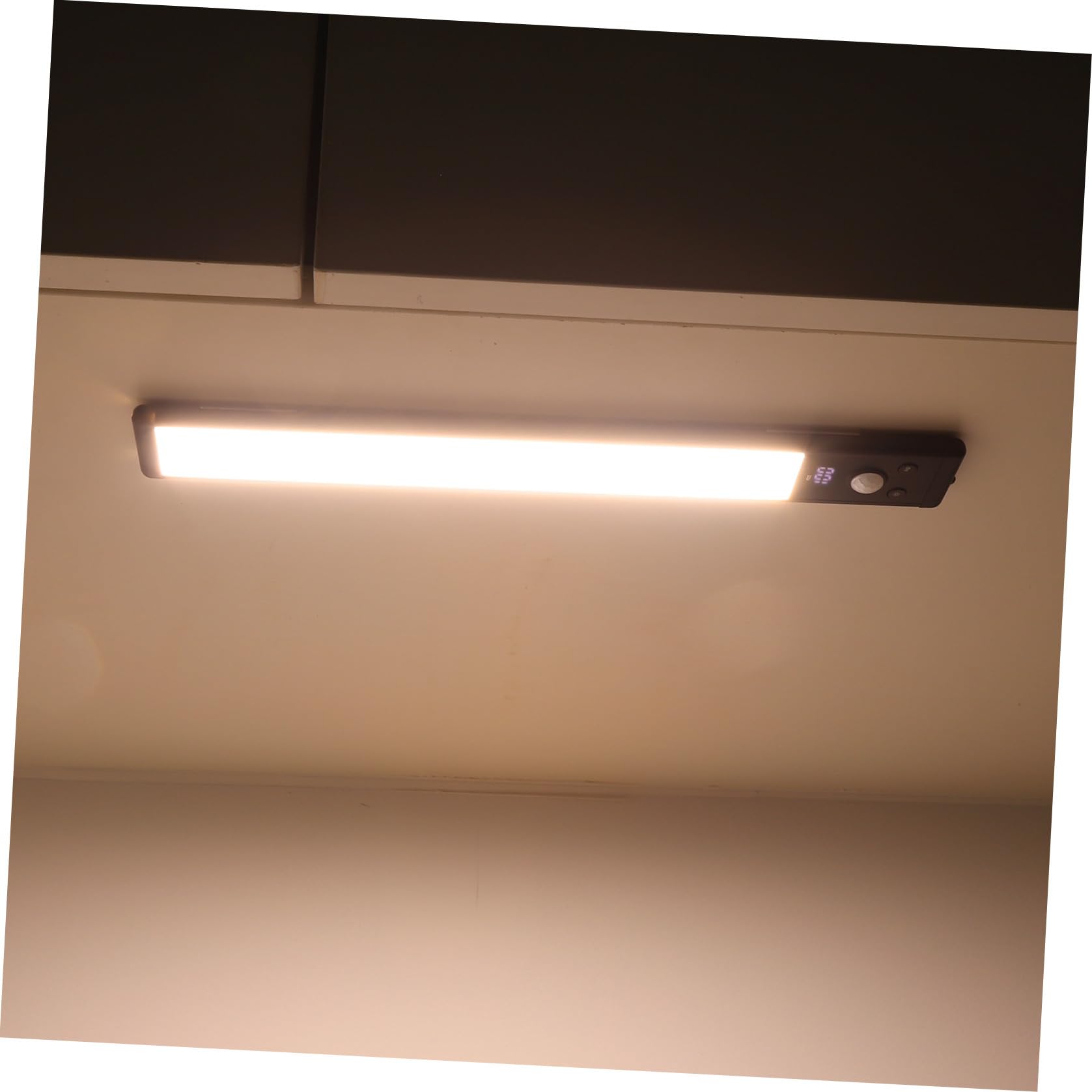 HEMOTON 4 Piezas Luces LED Debajo del Gabinete Sensor de Movimiento, Recargables, Diseño Compacto en Negro, Material de Aleación de Aluminio y Plástico, Ideales para Escaleras y