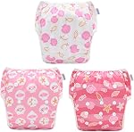 ALVABABY Baby Swim Diaper Reusable Washable Adjustable for Infants Toddlers 3 Pack Large Size Swim Diapers Swimming Lessons 3T