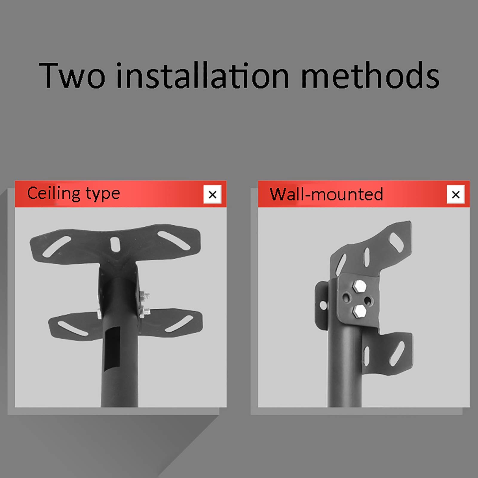 Supporto TV, Supporto TV A Parete Extra Lungo per Soffitto, Distanza Fori di Supporto Entro 400 * 400 Mm, per Schermi LCD da 32 A 55 Pollici, Due Metodi di Installazione
