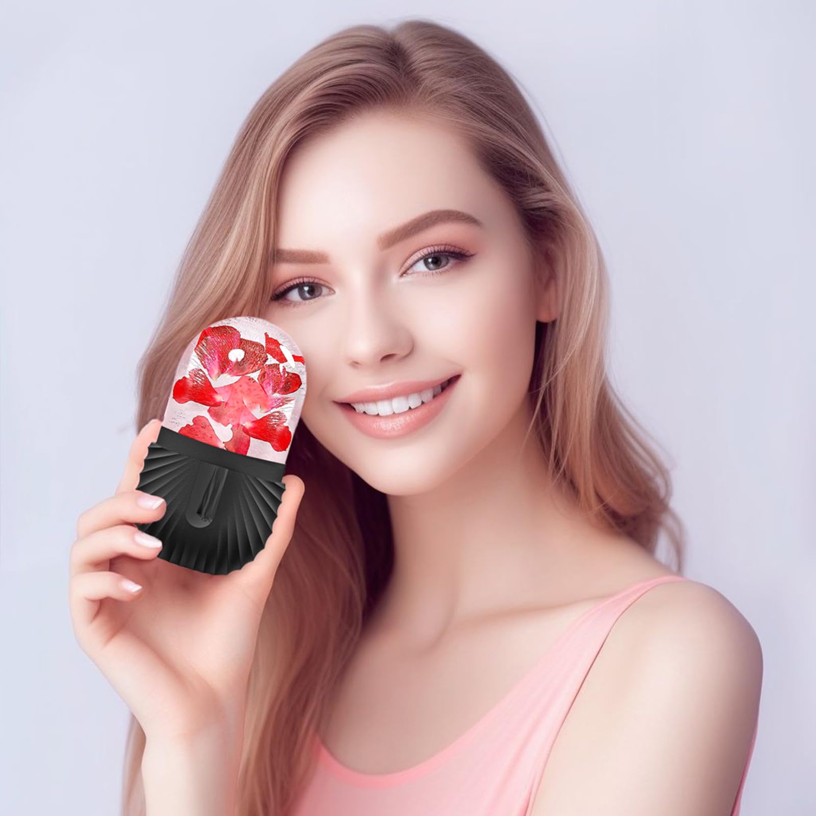 Joyeee Ice Roller, rodillo de hielo facial, Ojo Masaje Belleza facial Cuidado de la piel Compresa de hielo Reduce los poros, antiarrugas, reduce la hinchazón, mejora la elasticidad de la piel, Negro