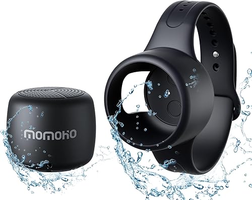 MOMOHO Altavoz Bluetooth impermeable Altavoz Bluetooth portátil Mini altavoz Bluetooth con banda portátil IPX7 Impermeable Altavoz más pequeño TF
