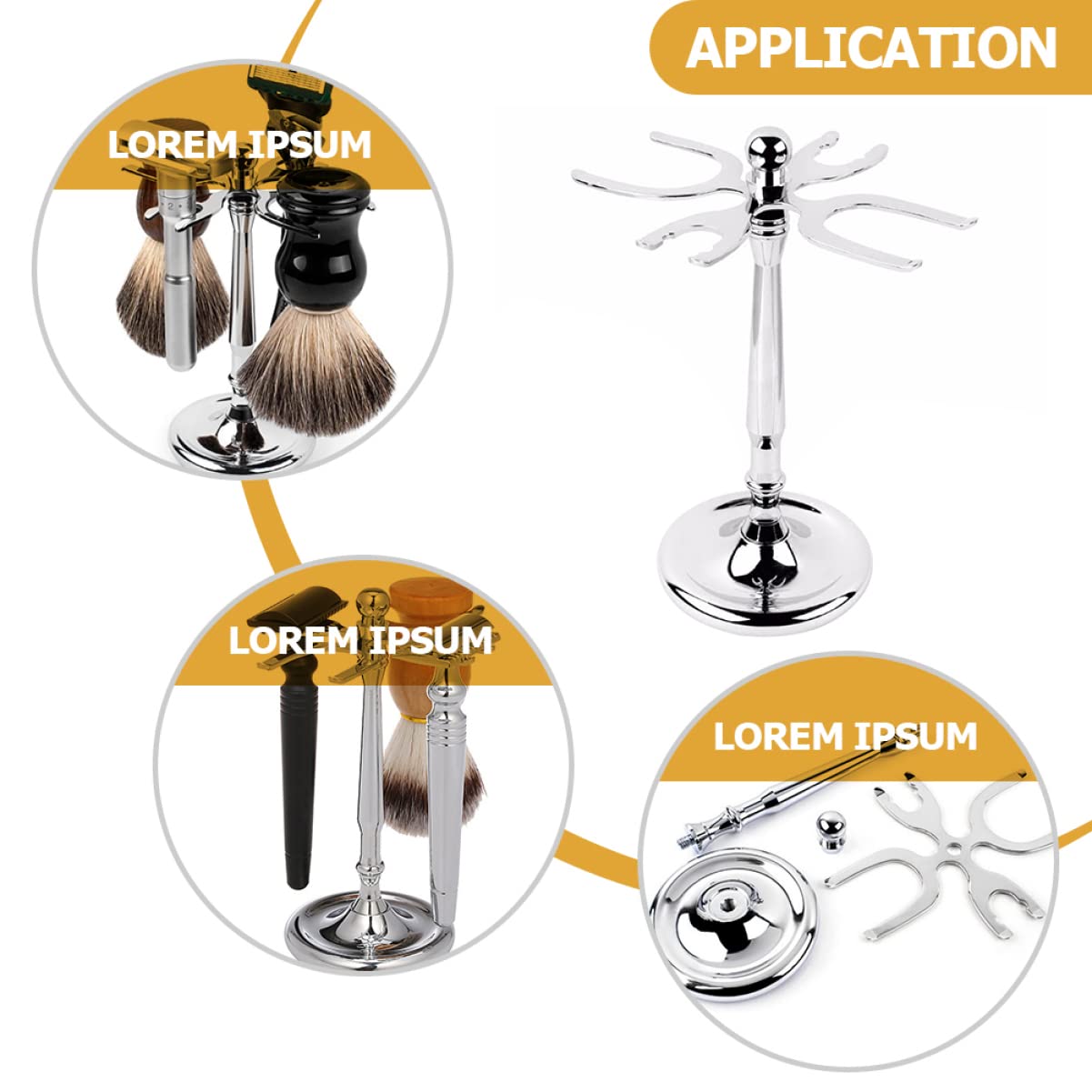 Healeved 2 Pz Porta Spazzole Per Barba Porta Pennelli Per Rasoio Rasoi Da Barba Da Uomo Organizer Per Pennelli Da Rasoio Supporto Per Rasoio Di Sicurezza Acciaio Inossidabile Silver