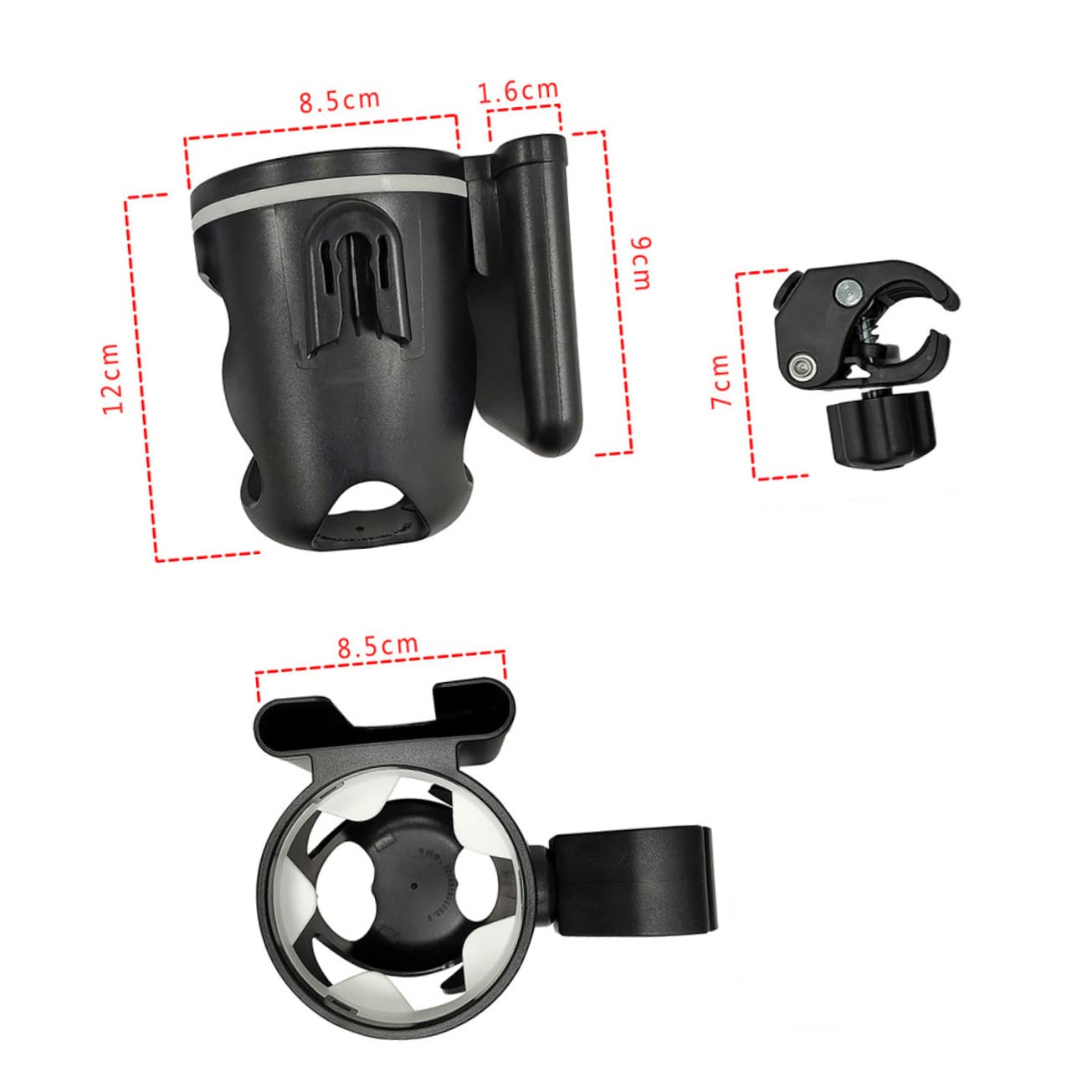 SUPVOX Abs Material Stroller Cup Holder Phone Mount Beverage Rack Bottle Holder