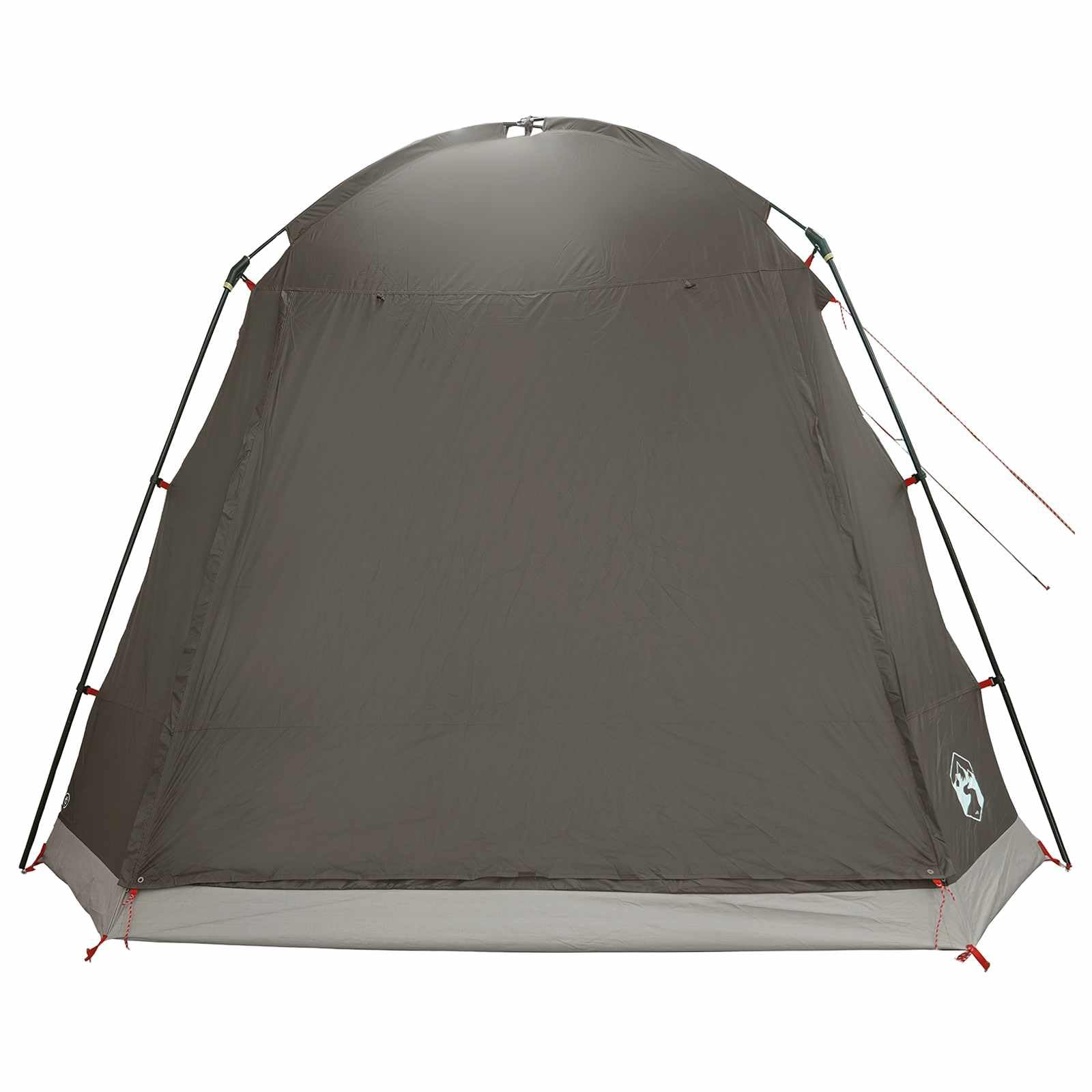 Hütten-Zelt mit Dach Braun grau 8 Personen, Polyester Stahl Cabin Moskito Schutz, wasserdichtes Regenfly, Reißverschlusstür, Camping Wandern Festival Outdooreinsatz