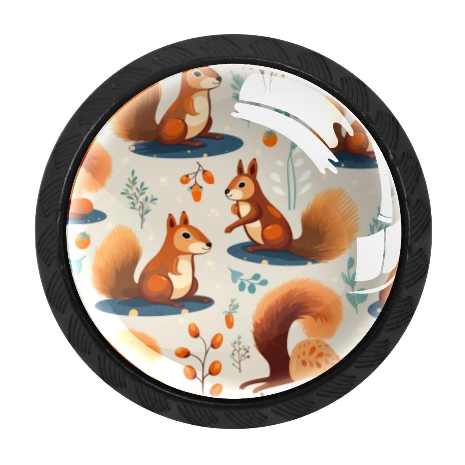 Chenzzzz Multicolored 06 4 Pieces Dresser Knobs Squirrel Drawer Knobs Cabinet Knobs Pull Handles For Home Kitchen Office