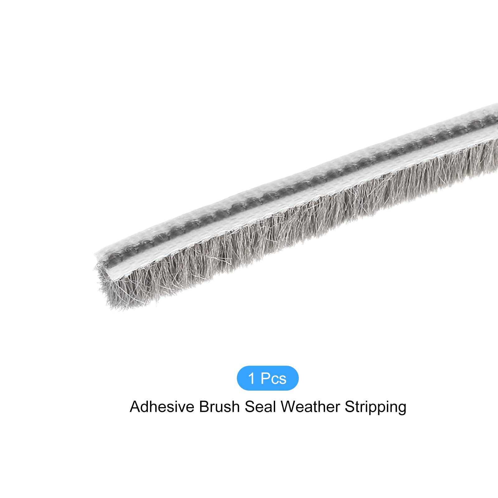 Uxcell Brush Weather Stripping 5M/16.4Ft Card Slot Seal Strip 5x7mm/0.2