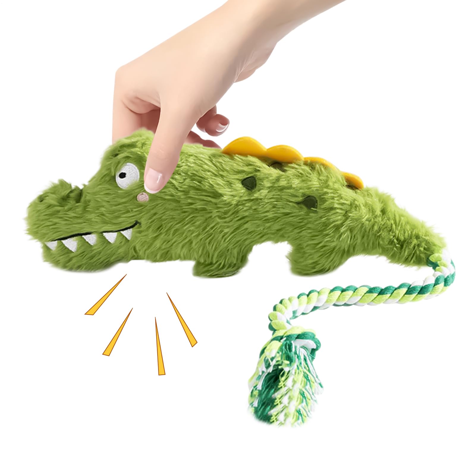 Plush Dog Toys | Squeaky Crocodile-Shaped Dog Treat Toy Crocodile Design,Realistic Soft Chewers Interactive for Puppy Training Indoor Outdoor Park Yard Play