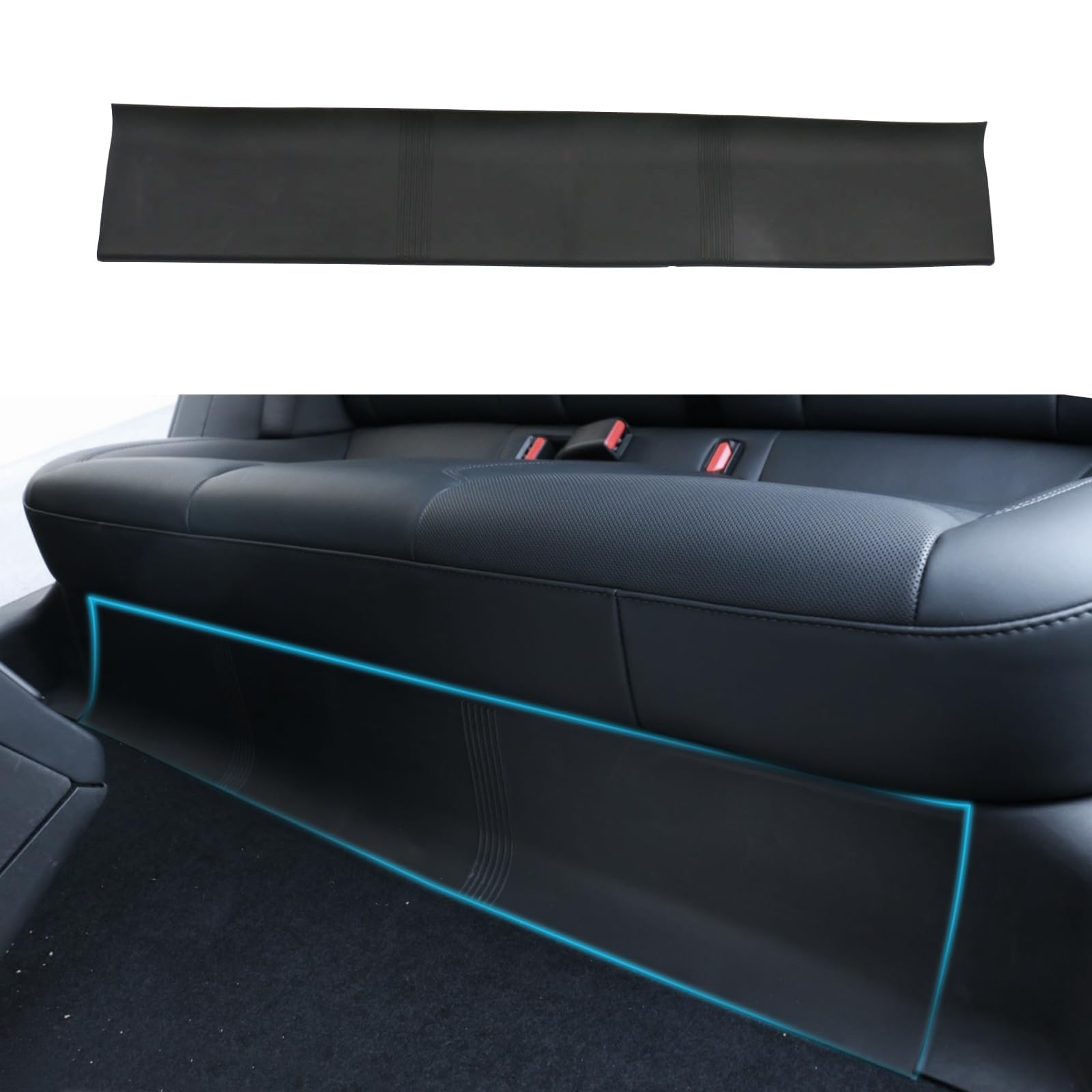 Door Sill Protector Compatible with Tesla New Model 3 Highland 2024, TPE Front and Rear Door Sill Guards (Under Seat Protector)