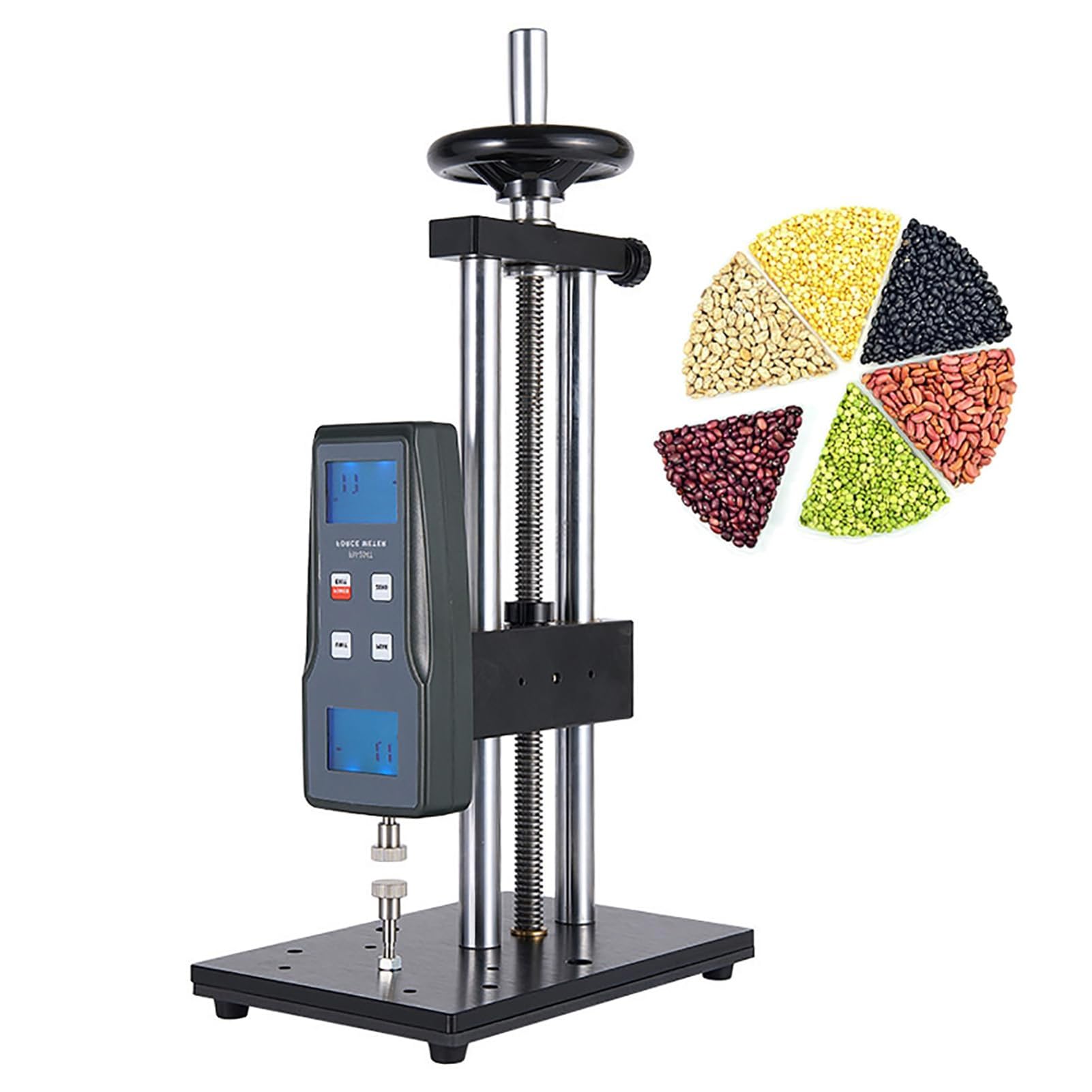 Durómetro digital de grano, prueba de partículas de alta precisión, función de retención máxima, pantalla LCD para análisis de calidad de grano