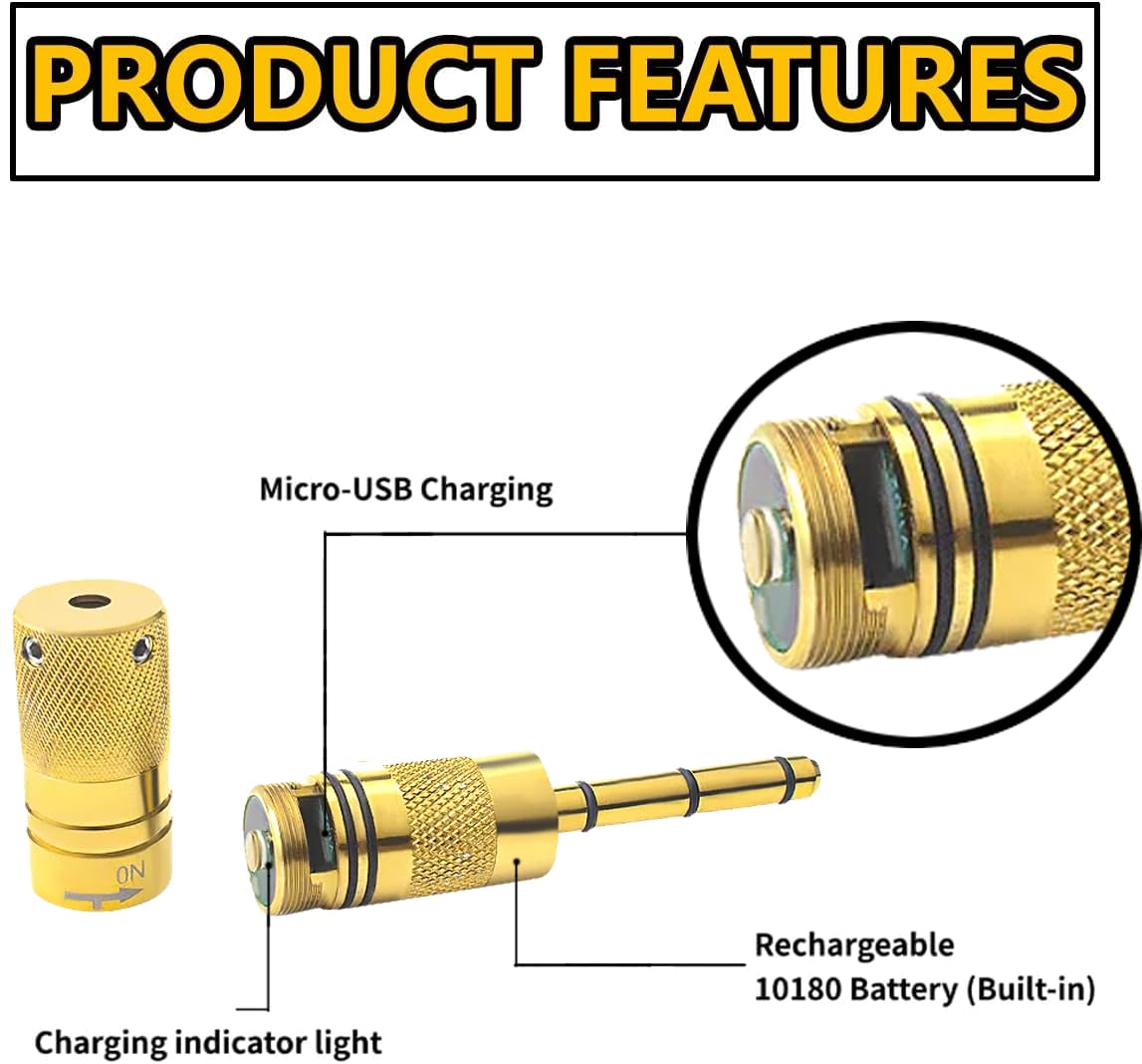 GOTICAL .22LR Red Laser Bore Sight, Archery Laser Sight Tool for Bow and Crossbow Thread-On Crossbow Laser Sighting Tool, Made of Brass