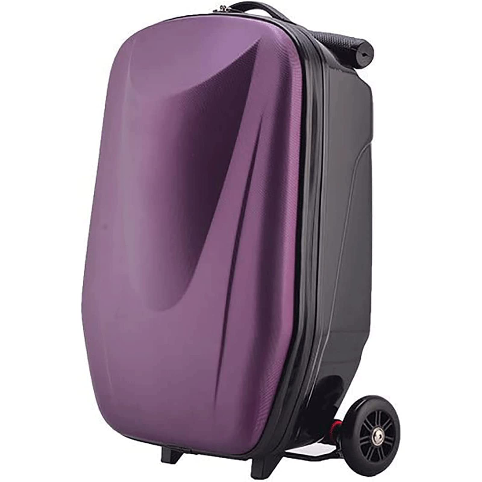 Cichy wózek ze stopu aluminium Odporność na zużycie i amortyzacja bagażu Student Hardside Walizka na wózek Walizka podróżna na pokład Gładka (Purple)