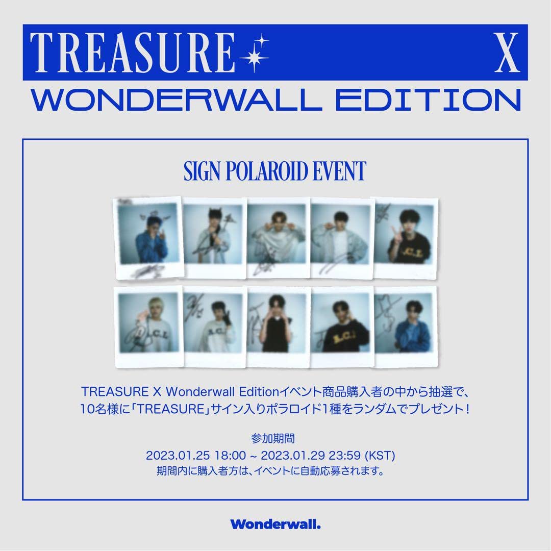 treasure wonderwall ジョンウ 直筆サイン入り ポラロイド｜CD・DVD 