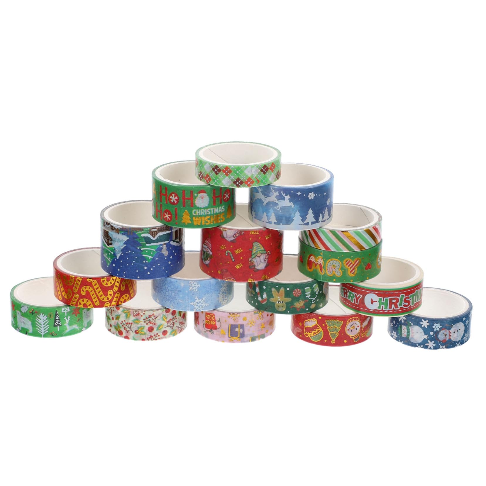 Tofficu Set Di 3 Nastri Washi - Sottili Decorativi Facili Da Applicare Ideali Per Lavori Artigianali Studenti Compleanni E Festività 16 * 3