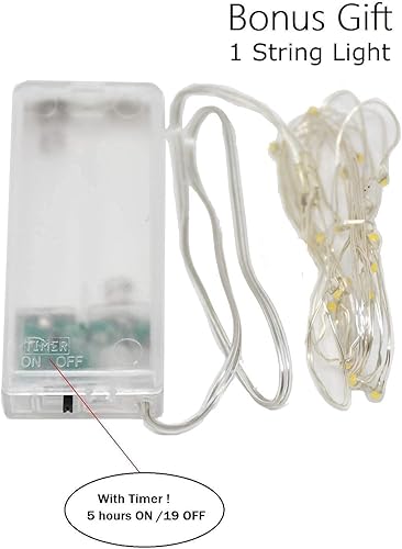 Miniatura 7 de Just in Time for Winter Juego de 12 piezas Faroles decorativos de 10 pulgadas con vela iluminada LED sin llama, temporizador de 5 horas, aspecto