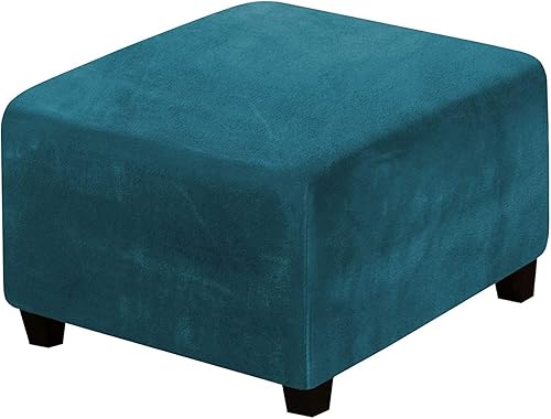 ZAZOOT Sofa Slipcovers Square Shape Footstool Cover Stretch Rectangle for Living Room Folding Storage Furniture Protector Removable Footstool
