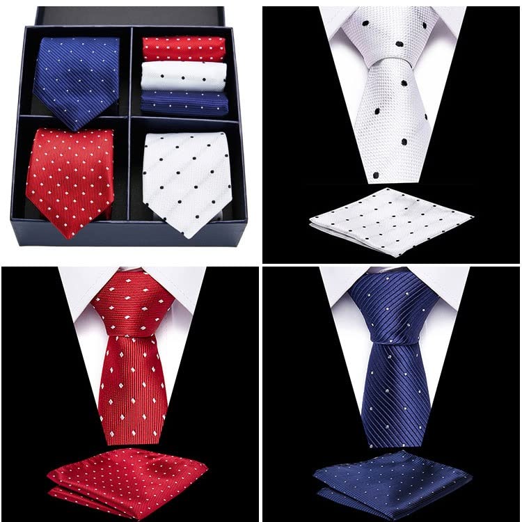 Set de 3 corbatas y pañuelos de seda para hombre miniatura 3