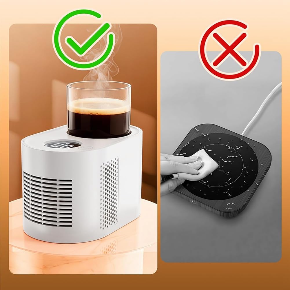 Calentador de Tazas de Café, Mini Refrigerador para Vino, Calentador de Tazas para Escritorio (Enfriamiento, Calentamiento y Fermentación)
