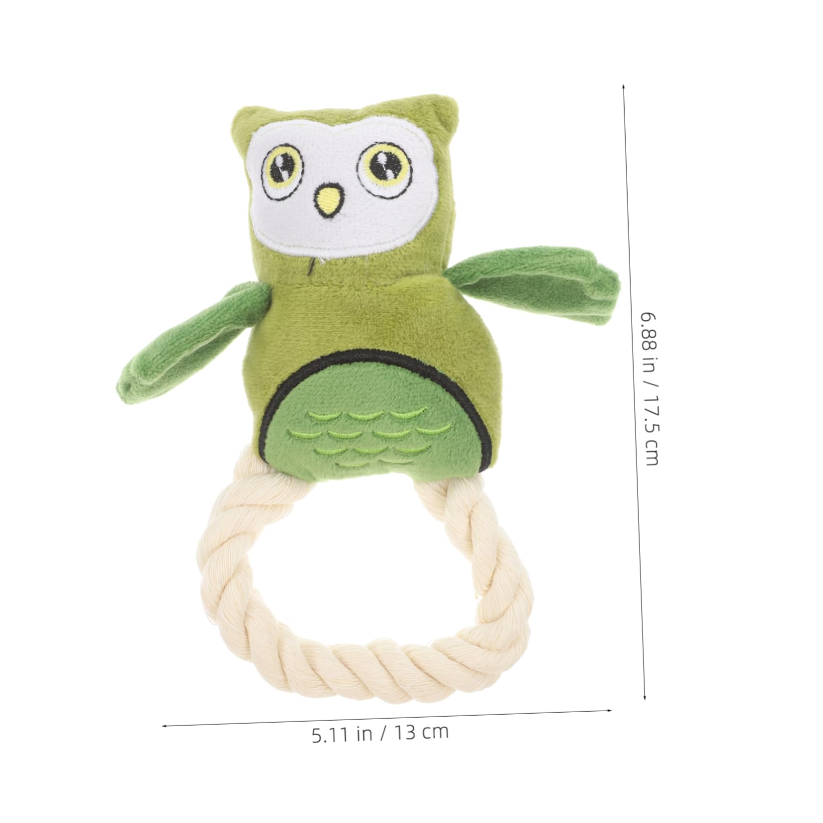 UPKOCH Owl Chew for Dogs and Cats Durable Rope Plush Pet with Lifelike Sounds for Interactive Fun for Playtime