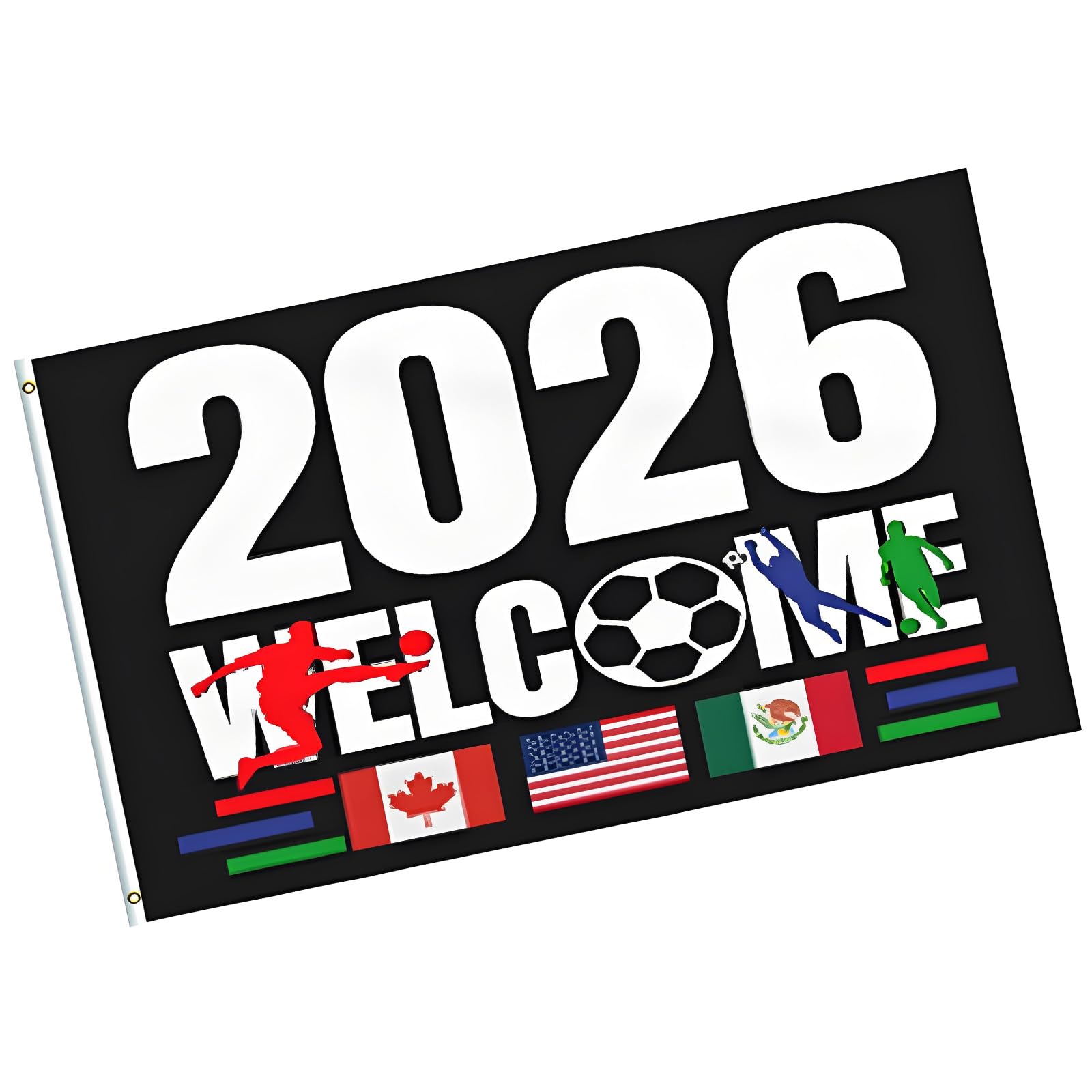 Tsophreniq America Canada Mexico Flag for 2026 Football Cup Party DecorsAmerica Friendship Banners for Garden America Friendship