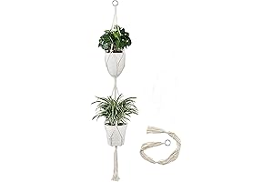 WendyWorker 2 Tier Macrame Plant Hanger