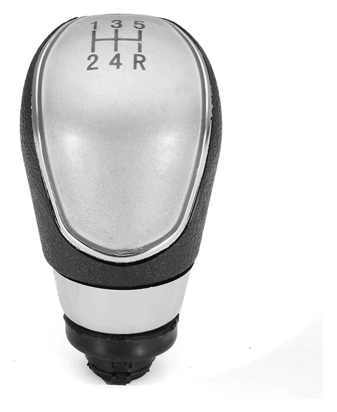 Jsrvqkms Silver Car Gear Knob For Focus 2 Mk2 Fl Mk3 Mk4 Mk7 For Mondeo For Fiesta 5 Speed Manual Gear Shift Knob(Silver)