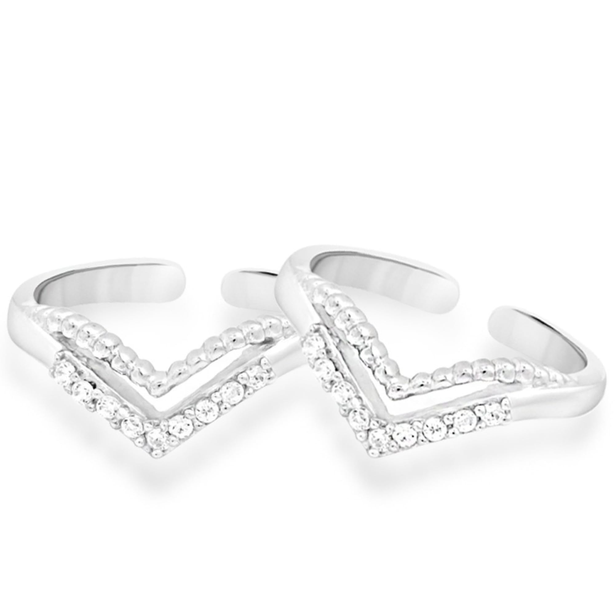 ZAVYA 925 Sterling Silver Rhodium Plated Toe-ring |Gift for Women and Girls | With Certificate of Authencity and 925 Hallmark