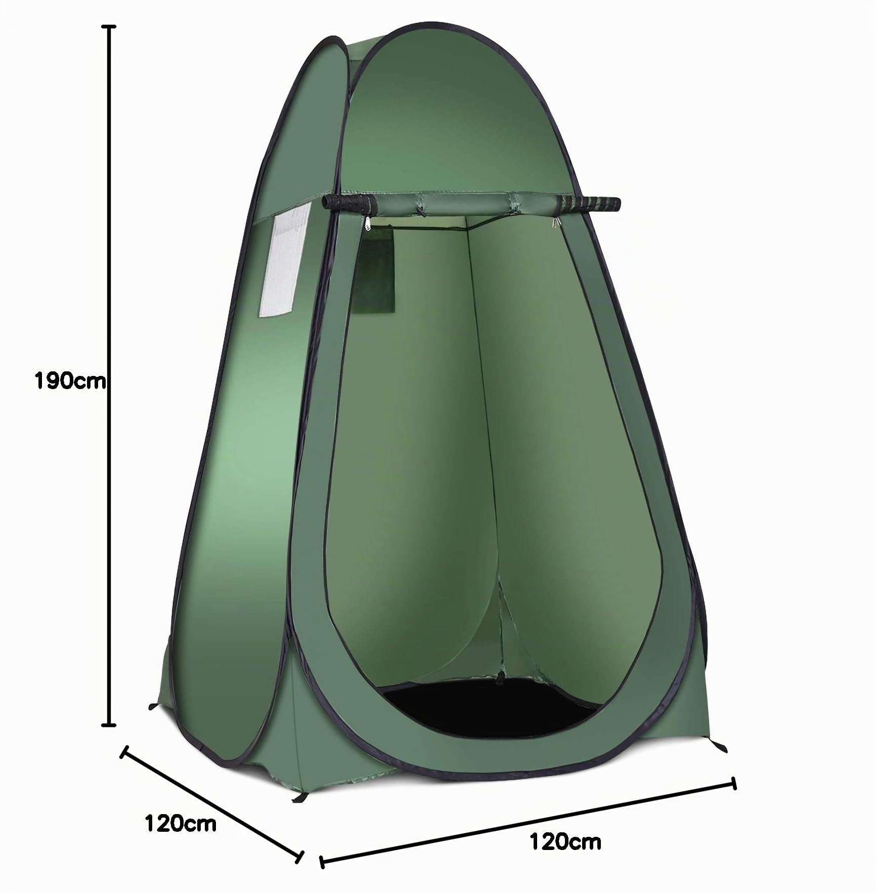RELAX4LIFE Tenda Fasciatoio Pop-up, Cabina Doccia Pieghevole, Spogliatoio Portatile per Campeggio, Spiaggia e Trekking, Borsa per il Trasporto, 120 X 120 X 190cm (MODELLO 1)