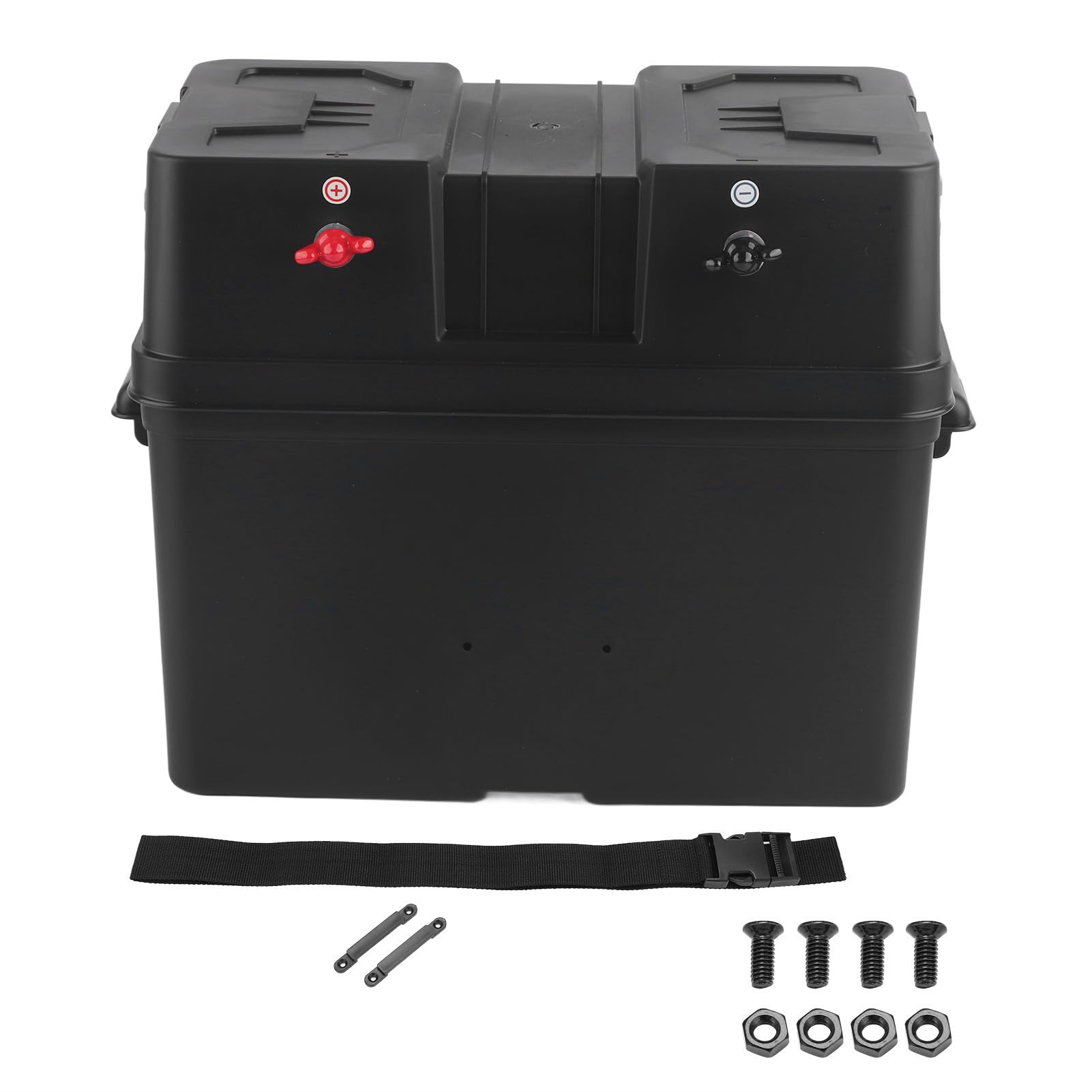 Batteria Power Center per Motore da Pesca Alla Traina 12 V 60 A con Interruttori Integrati, Misuratore di Tensione, Caricatore USB e Porta per Accessori da 12 V per Camper,