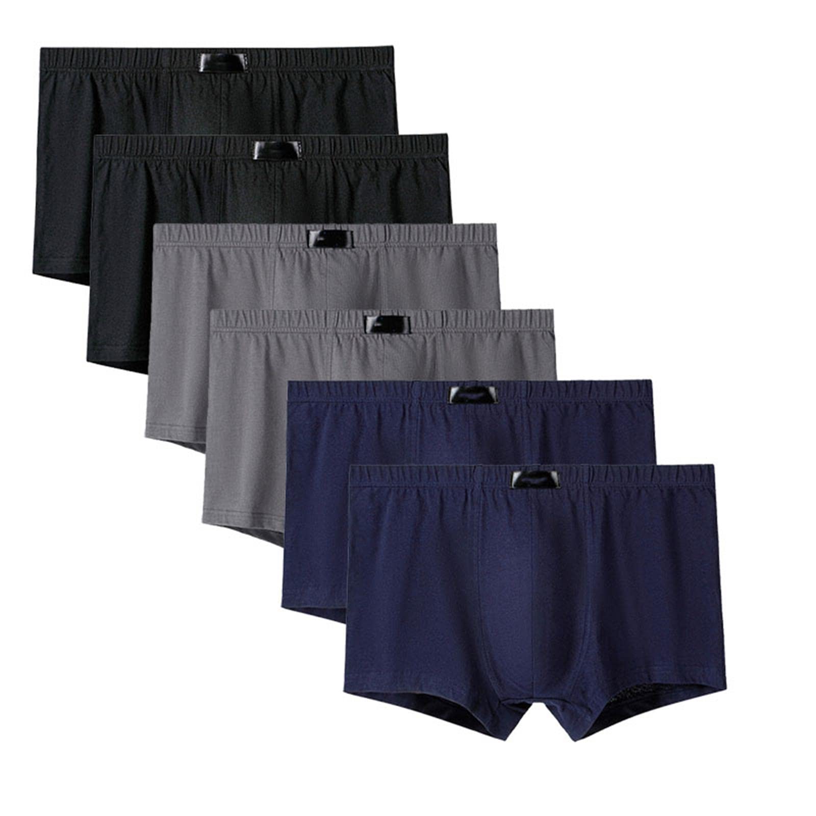 Boxershorts Männer in großen Größen 6 Stücke Atmungsaktive Sexy Soild Plus Größe L-6Xl Boxer Männliche Höschen-H612,5XL