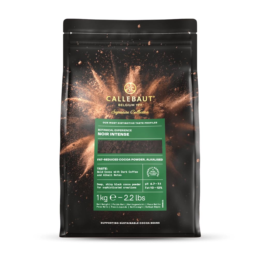 Callebaut Poudre de cacao Noir Intense - 1 kg de cacao noir premium (transformé)