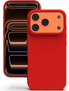 YATWIN Silicone Case for iPhone 17 Pro, Soft-Touch, Shockproof, DustProof, Antiskid Phone Cover for Apple iPhone 17 Pro - Red