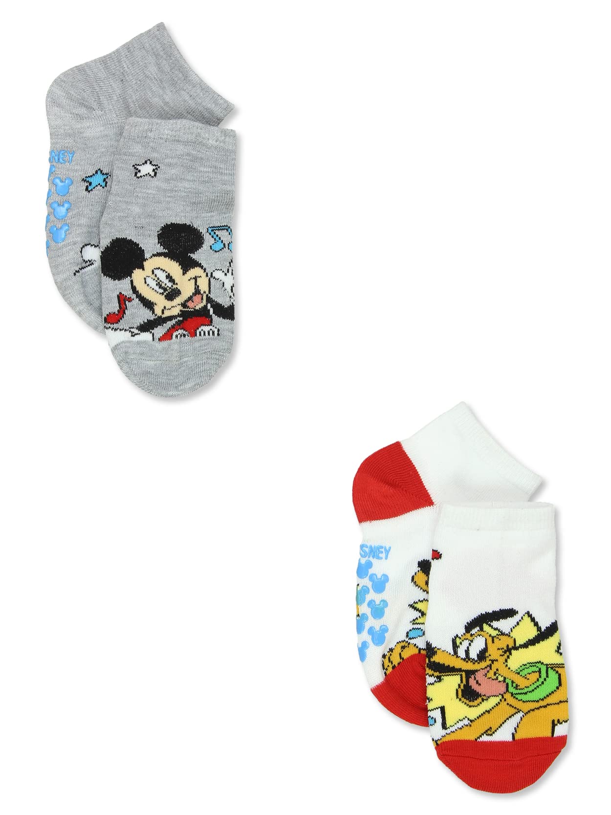 Mickey Mouse Minnie Pluto Donald Duck Jungen Kleinkind 6er-Pack Gripper Quarter Socken