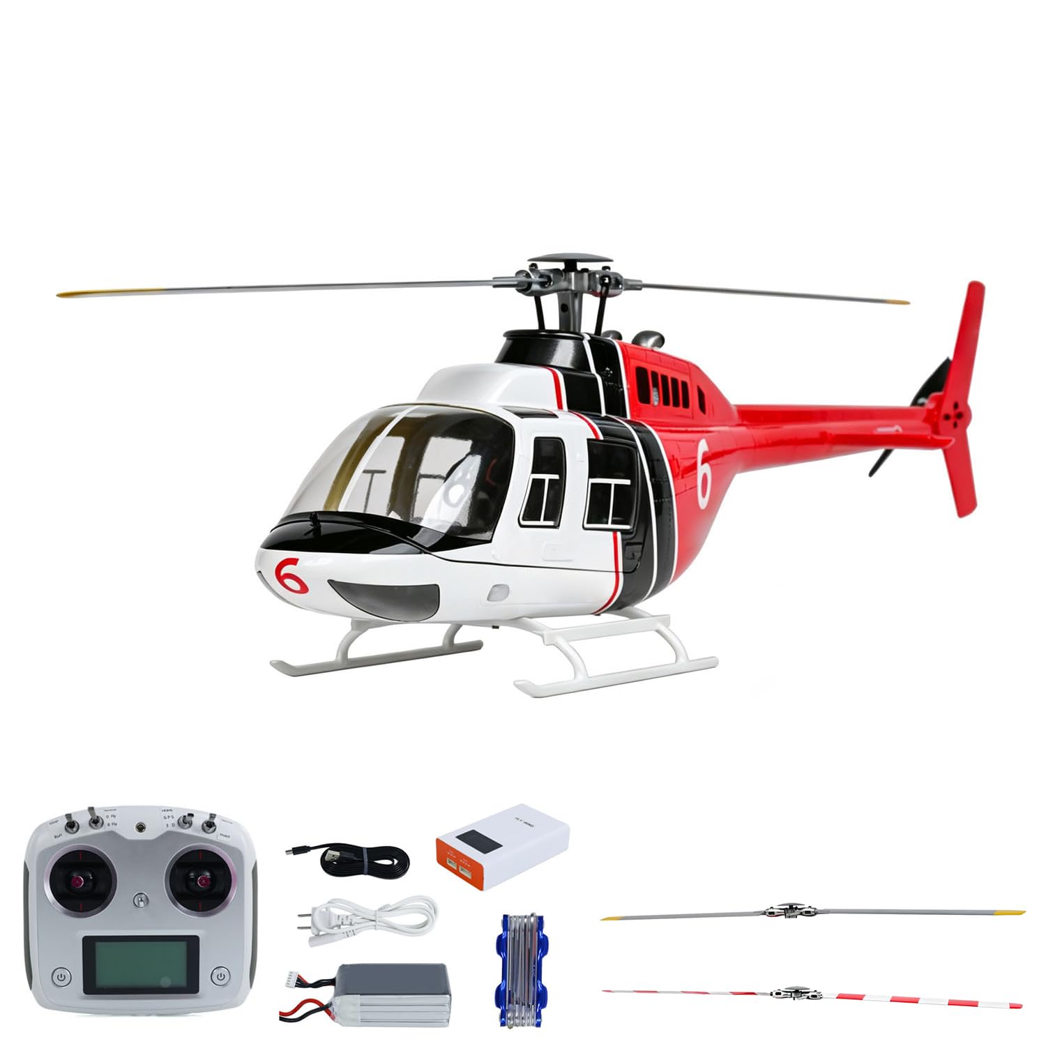 TOUCAN RC HOBBY RC Scale Esercito Elicottero FLYWING 206 V3 RTF Smart Drone Motore Brushless GPS