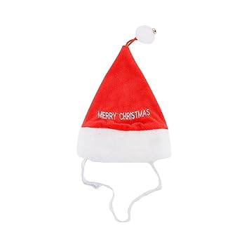 Merry Christmas Jingle Bell Dog Santa Hat by Midlee (Medium)