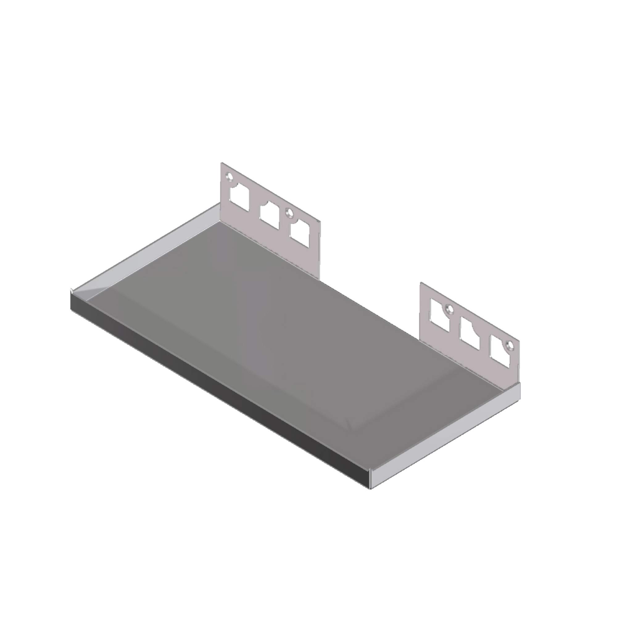Karl Dahm 1 estante de ducha para azulejos de 300 x 115 mm (rectangular), estante de ducha sin agujeros, estante de ducha de acero inoxidable, accesorios de ducha y accesorios de baño sin taladrar,