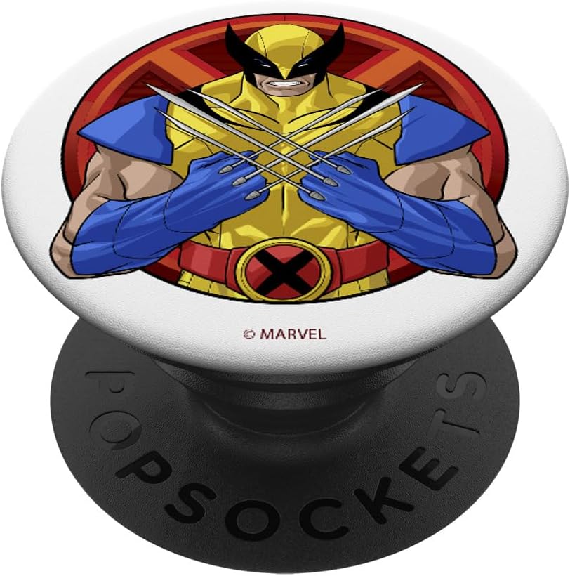 Marvel X-Men Wolverine Crossed Arms Portrait Logo PopSockets MagSafe PopGrip for iPhone