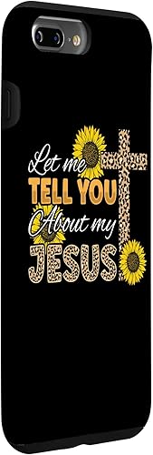 Miniatura 24 de Funda cristiana para iPhone 11 Pro Max Let Me Tell You About My Jesus Leopard Sunflower