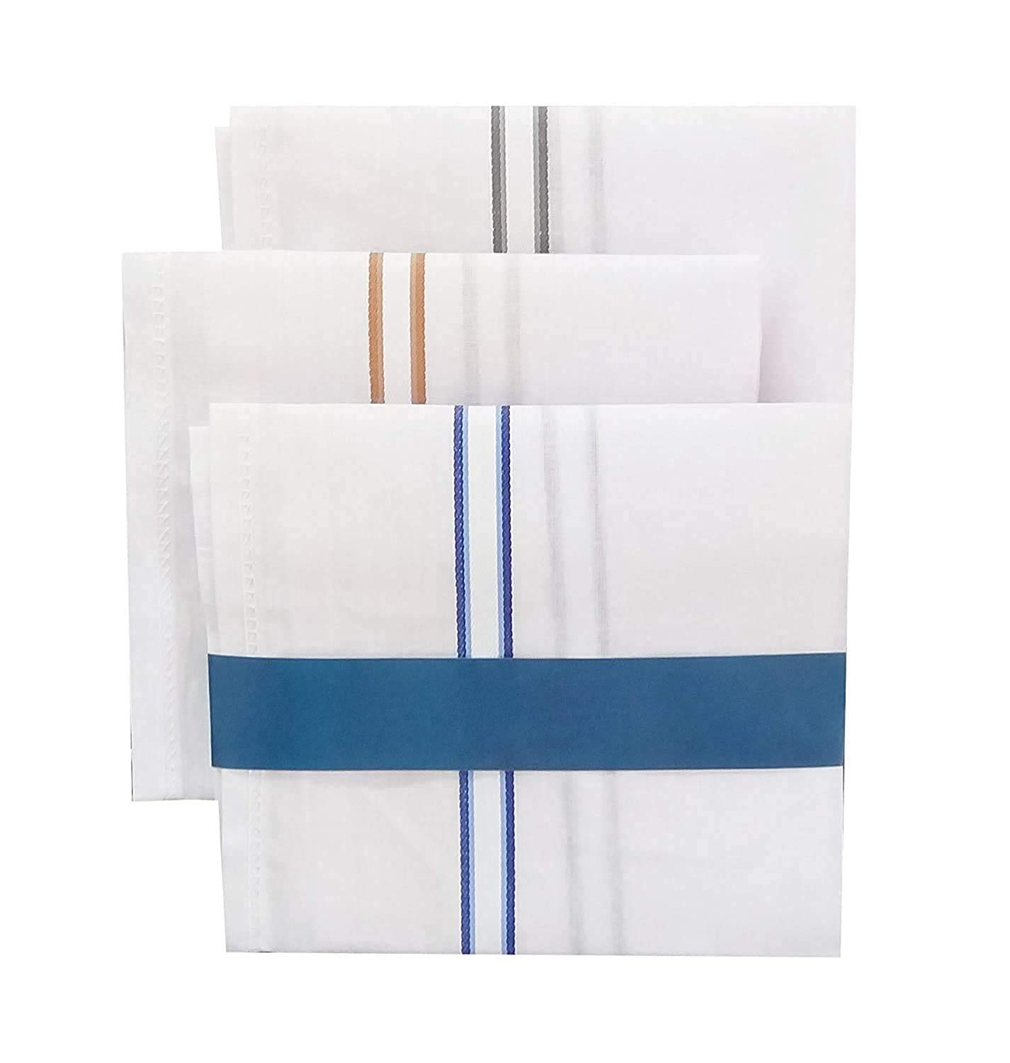 TOROFLY® 100% Cotton Premium Collection Handkerchiefs Hanky For Men XXL King Size