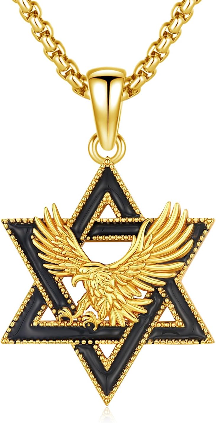 Star of David Necklace 925 Sterling Silver Star of David Pendant Animal/Tree of Life Jewish Jewelry for Men Women