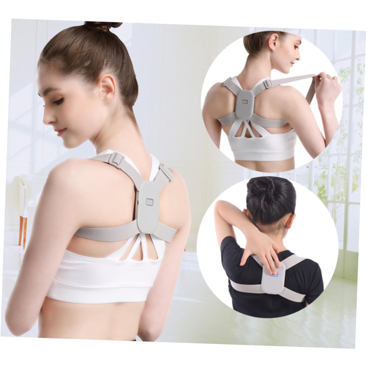 HAWILLOSCH Smart Posture Trainer Hunchback Elastic Belt Brace Support for Women Men Upper Stretcher Hump